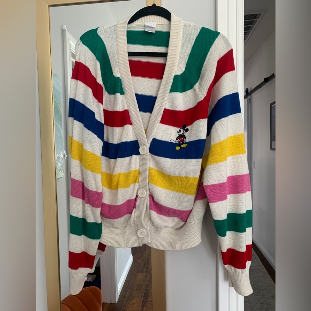 Adorable Rainbow Mickey Mouse Disney Cardigan